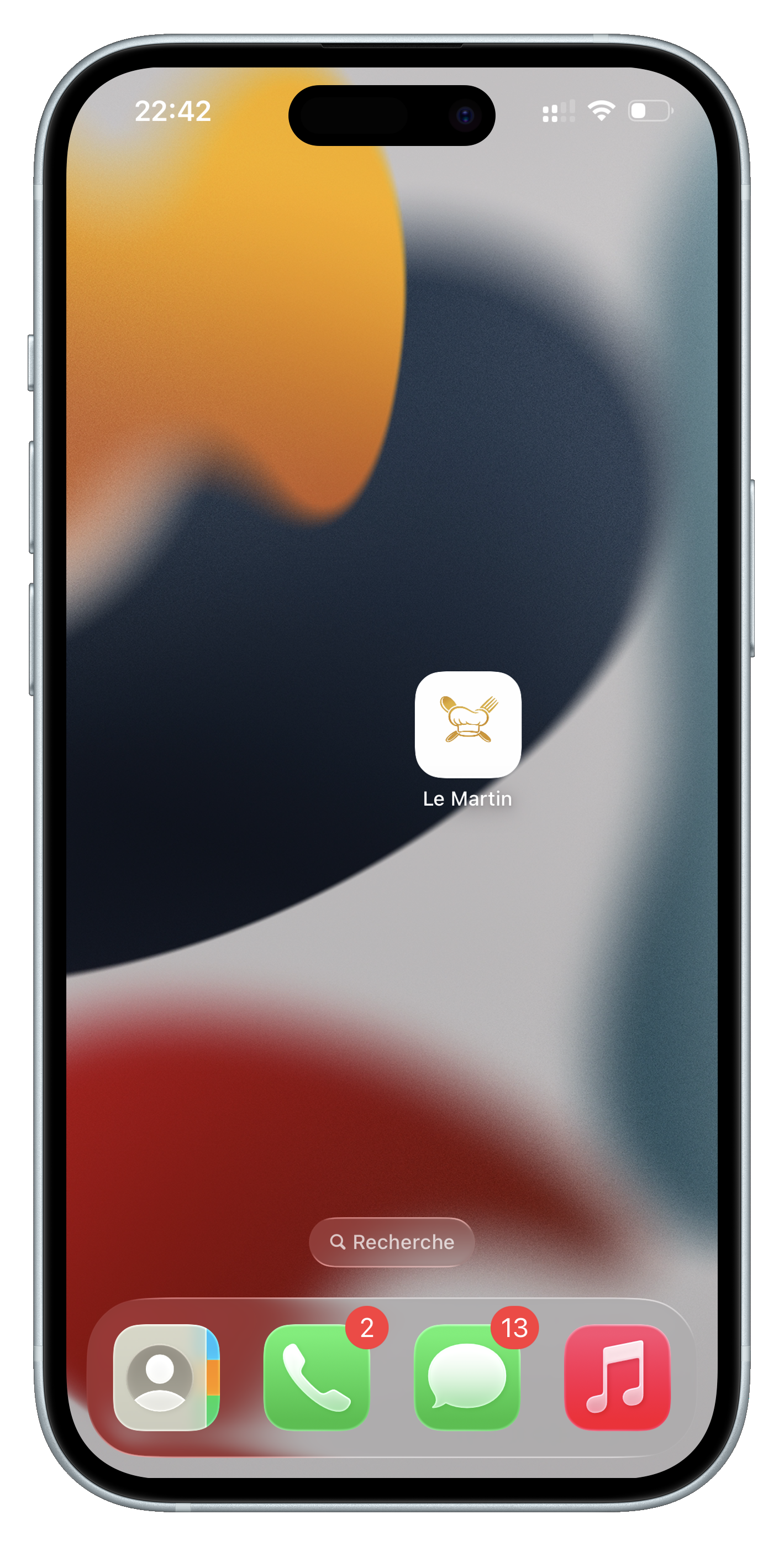 Étape 4 — Mini-app Fidelavis installée sur écran d'accueil du client