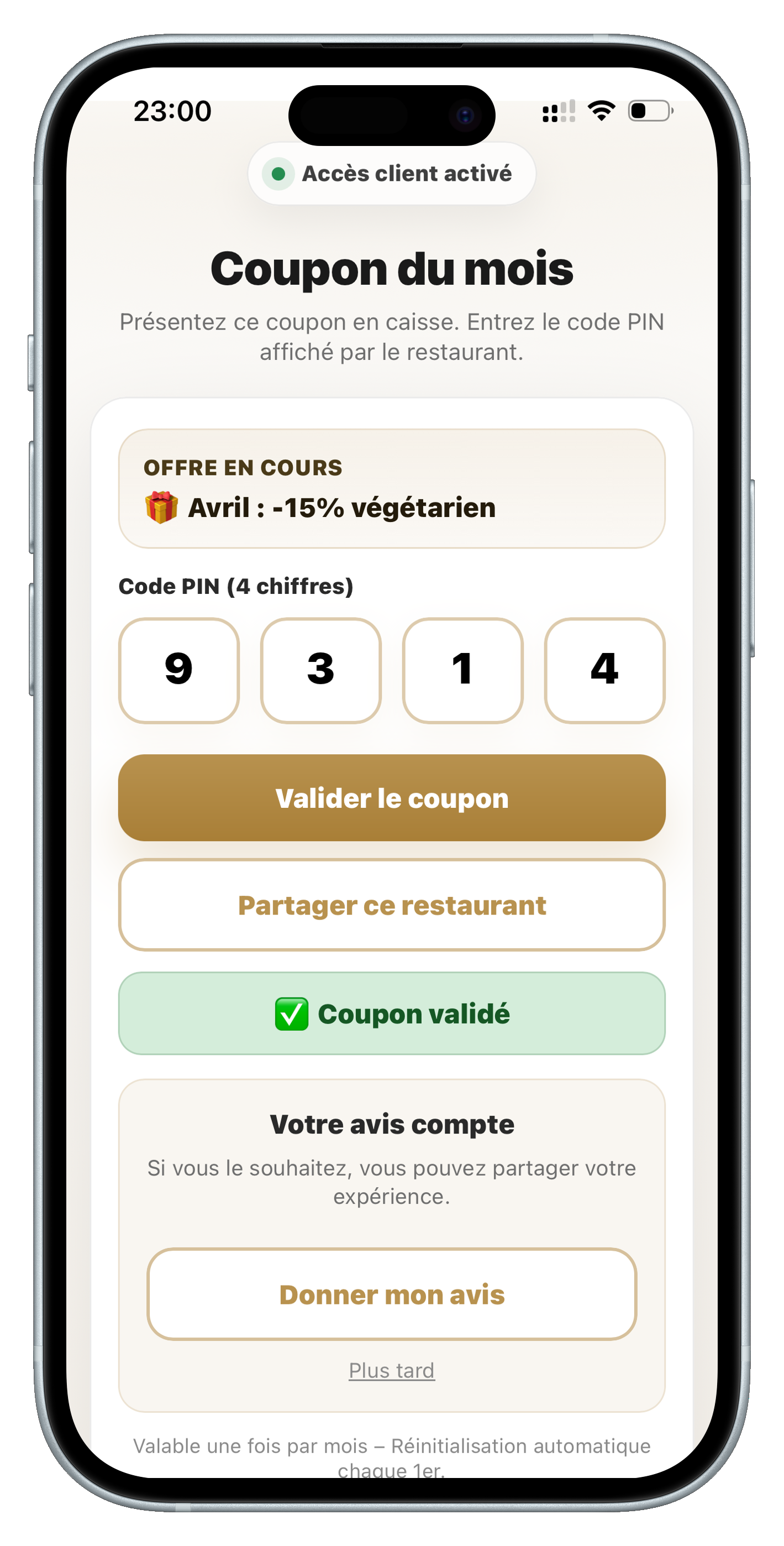 Étape 6 — Tableau de bord commerçant Fidelavis
